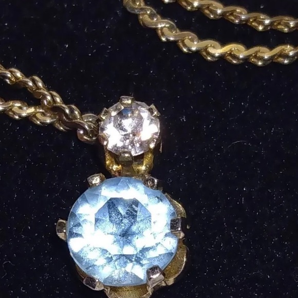 Dior Jewelry - Vintage Christian Dior Topaz Rhinestone Necklace In Excellent Condition. (8 1/2)